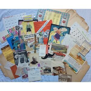 Vintage Paper Ephemera Bundle - 45 Pieces for Junk Journals & Crafts